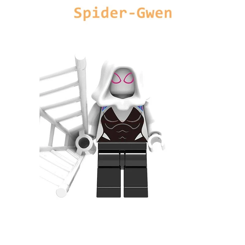 Spider-Gwen Человек-паук зловещая шестерка доктор Осьминог гриф сандмен электро Mysterio Kraven Охотник строительные блоки игрушки Marvel Мстители - Цвет: Spider-Gwen
