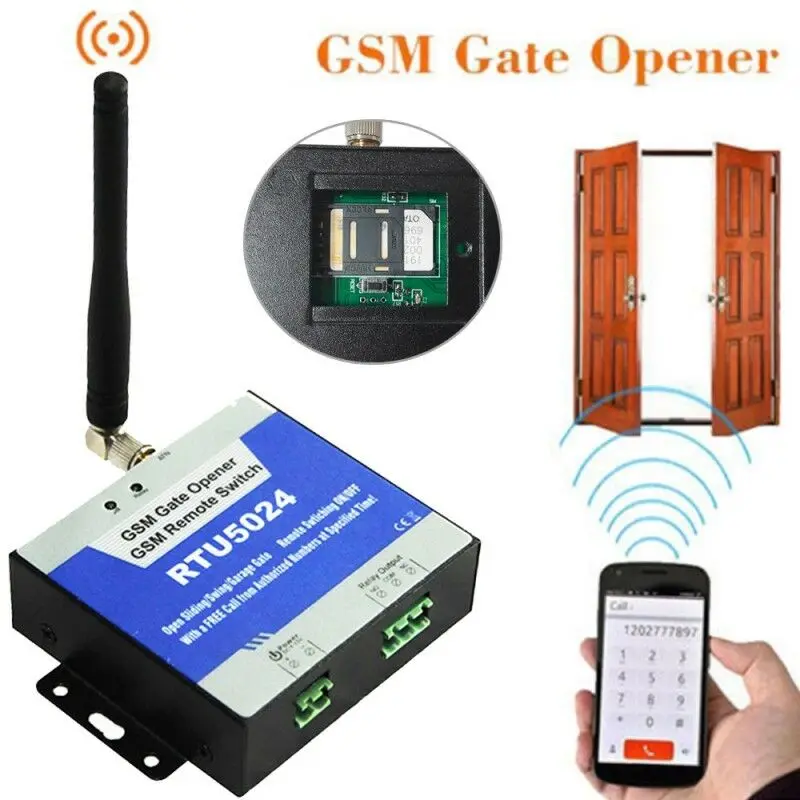 

Switch Door Opener Wireless Relay 2A DC Control 9~24V Gate Remote GSM Opener