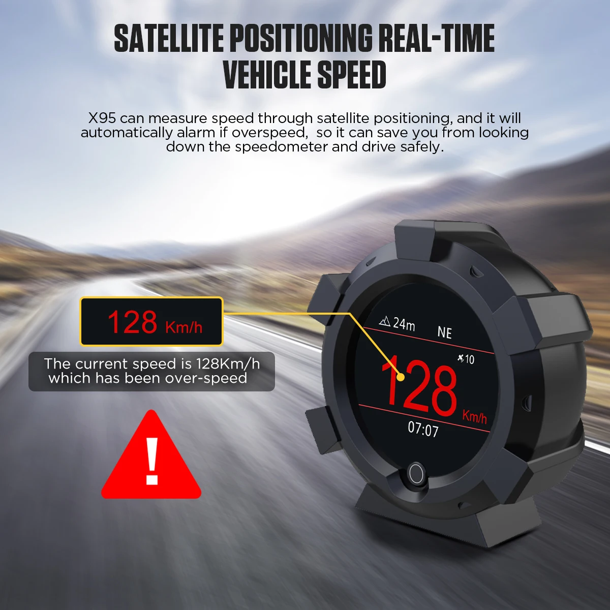 AUTOOL X95 Car GPS Speed Meter Inclinometer Slope Gauges Off-road