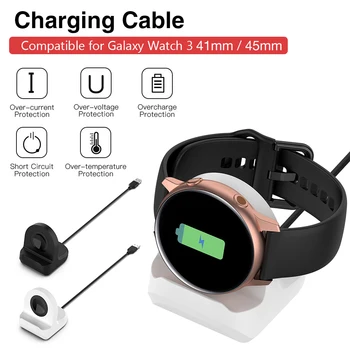 

Silicone Charge Stand Holder Station Dock For Samsung Galaxy Watch 3 41mm,45mm Active 2 40mm,44mm Active 40mm Charger Cable