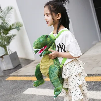 

Parent-child Dinosaur Backpack Women New Children Girls Boys 3D Animal Backpacks Cartoon Big Dinosaur School Bags#40