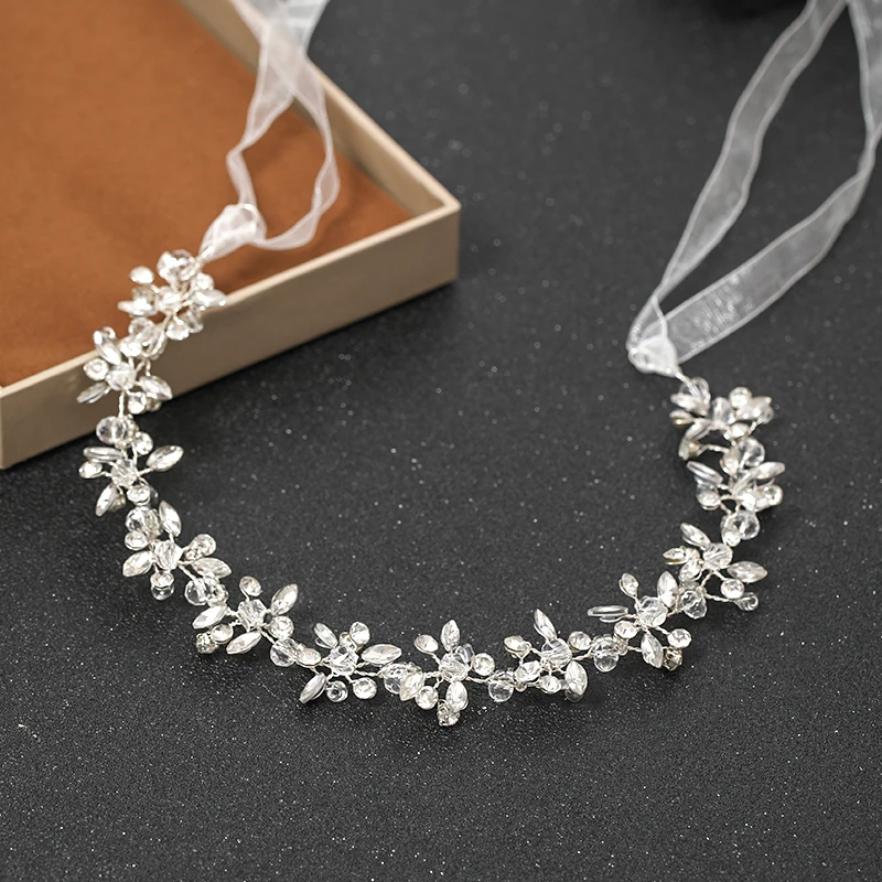 Fashion Silver Color Headbands For Handmade Crystal Rhinestone Tiaras Hairbands Wedding Hair Accessories hair accessory