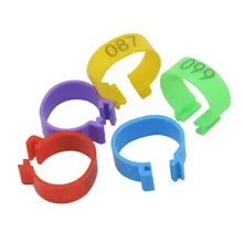  16-20 MM Digital Poultry Foot ring chicken duck Goose birds Feeding supplies Buckle type Clip rings Poultry foot ring 100 Pcs 