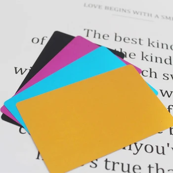 

100Pcs Blank Ultra-thin Aluminum Business Card Customize DIY Alloy Card Laser Marking Engraving Business Access