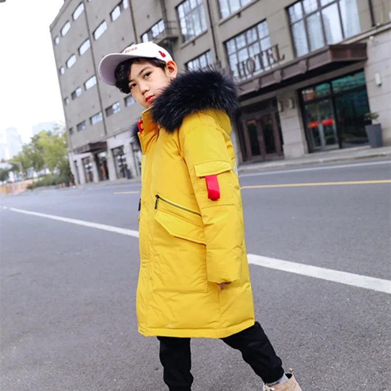 New kids XBL8838 Winter Children's duck down Outerwear&Coats baby boys warm Down jackets kids down coat with letter on back