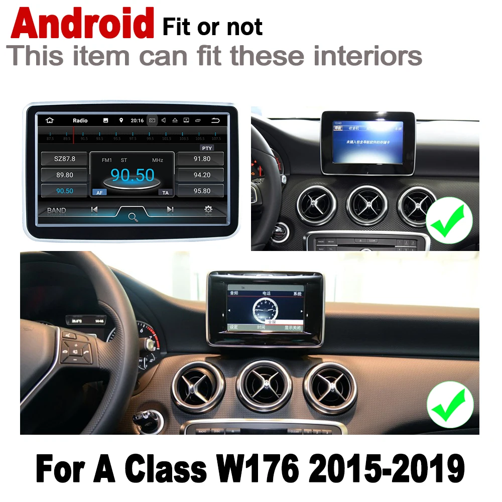 Для Mercedes Benz A Class W176 2015 ~ 2019 NTG HD экран Android IPS Автомобильный плеер оригинальный стиль