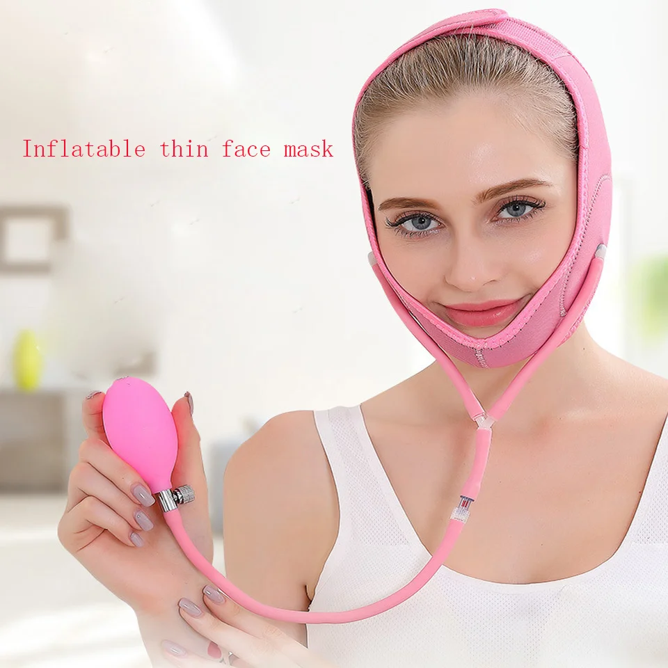 Linlin трембл надувная маска для лица, тонкая маска для лица, маленькая V маска для лица с лифтом-тяга, массаж, подтяжка мышц, длина линии, двойной бинт для подбородка