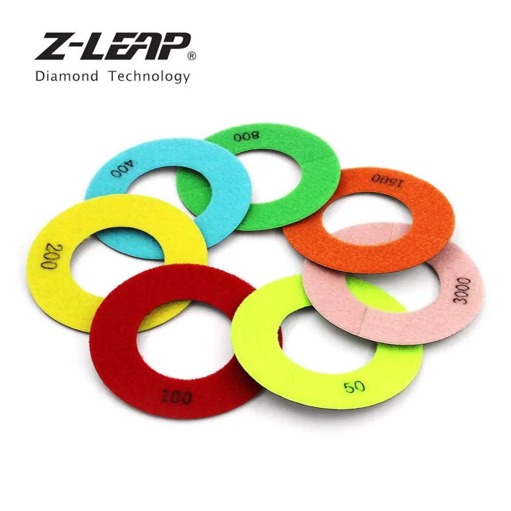 Z-LEAP " 2 шт./компл. Алмазный Полировочный диск колодки Гранит Мрамор Бетон шлифовальный диск 2 мм Толщина шлифовальный диск сухой Применение инструмент для полирования