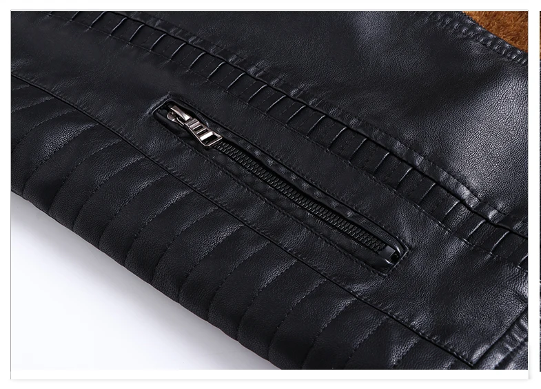 New Winter Men Leather Jackets Men Motorcycle Keep Warm Leather jackets Fashion Brand Men's Fleece Leather Jacket Coat