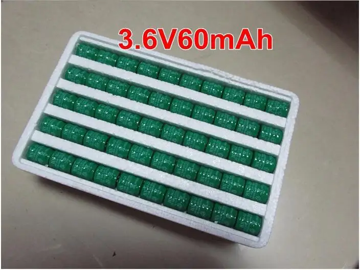 

MasterFire 80pcs/lot 3.6V 60mAh 3.6V60mAh Ni-CD nickel cadmium battery data backup battery memory cell industrial batteries NiCD