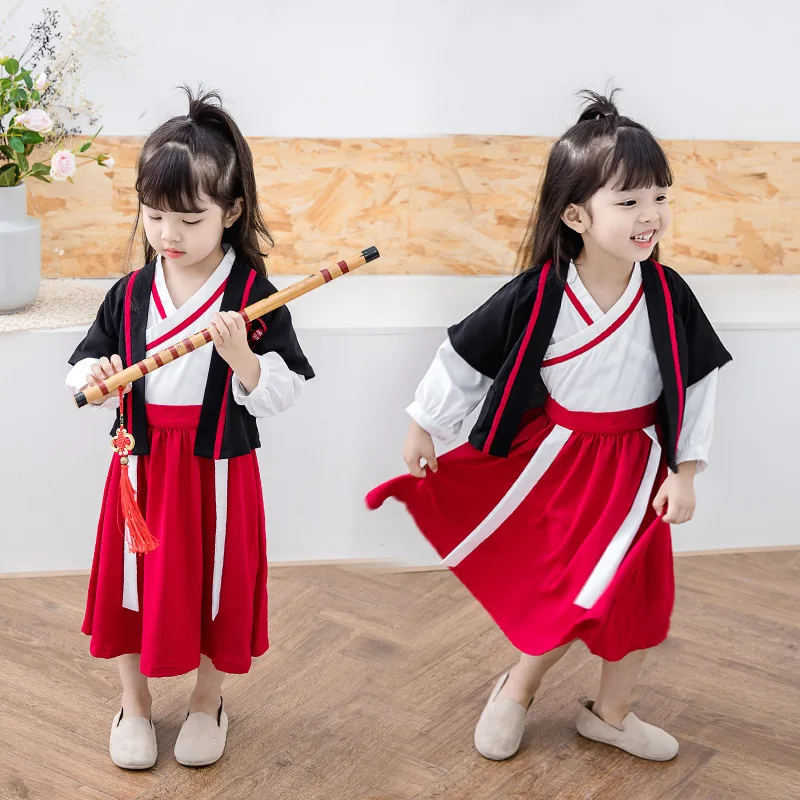 

CHILDREN'S Suit 2020 Spring New Style Girls Colorful Tang Wind Knight Set Children Childrenswear Chinese-style Chinese Costume C