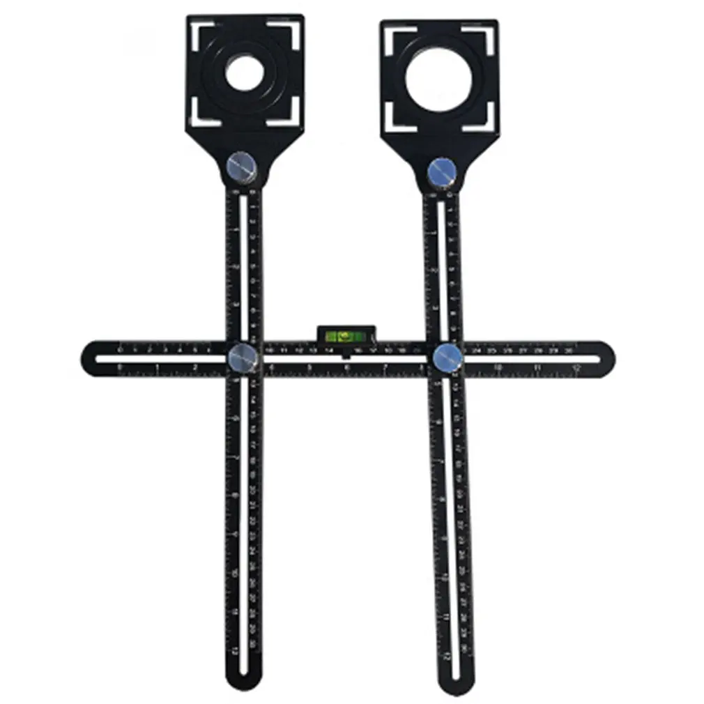 

Hot Sales Double Head Folding Ruler Tile Hole Locator Universal Adjustable Masonry Glass Fixed Perforated Hand Tool