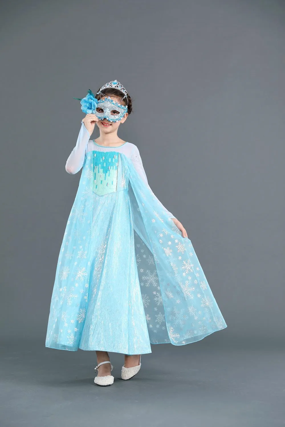 Платья Эльзы для девочек, косплей, принцесса Эльза-Снежная королева, костюм Эльзы, вечерние костюмы на Хэллоуин, fantasia, детская одежда для девочек