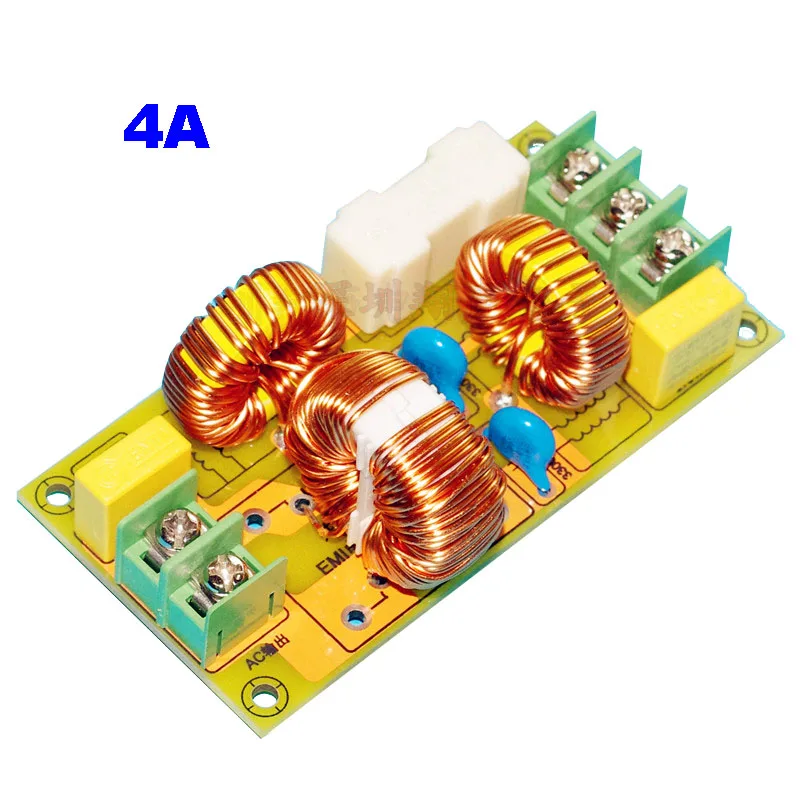Lusya 2A 4A 15A 25A EMI модуль электромагнитных помех фильтр переменного тока T1186 - Цвет: 4A