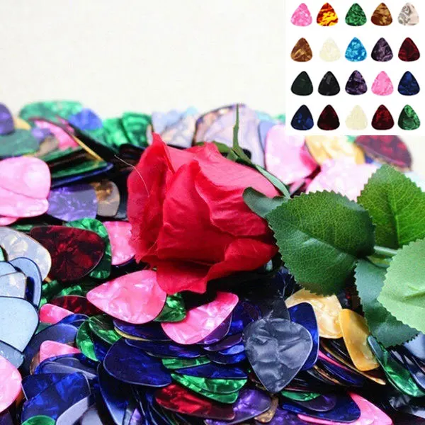 Acoustic Picks 0.46mm 0.71mm 0.96mm Plectrum Celluloid Electric Smooth Guitar Pick Accessories Pua De Guitarra 10/20 Pcs