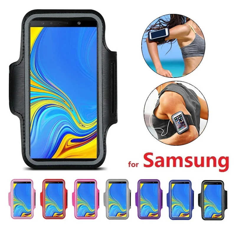 Чехол на руку для бега Нарукавники сумка чехол Samsung A8s A6s A6 A8 A7 J4 J6 Plus 2018 J8 J2 Core A3 A5 J3 J5