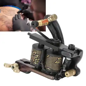 

10 Wraps Coil Rotary Tattoo Machine Carbon Steel Liner Shader Tattoo Coil Machine Body Art Tattoo Device for Tattoo Artists