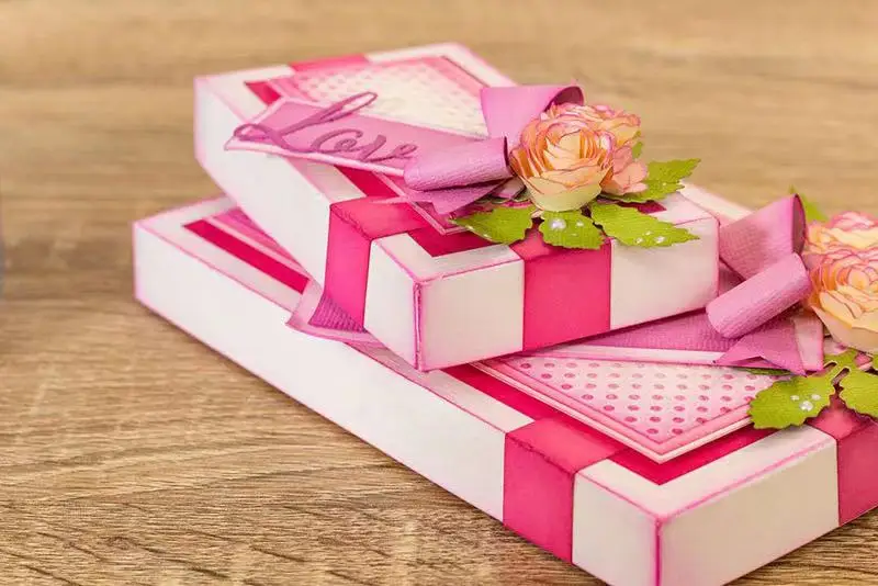 Candy5pcsGift коробка для вырубки металла Свадебная коробка дизфоркарта изготовление новых стальных штампов трафарет для альбома карты ремесла тиснение Декор