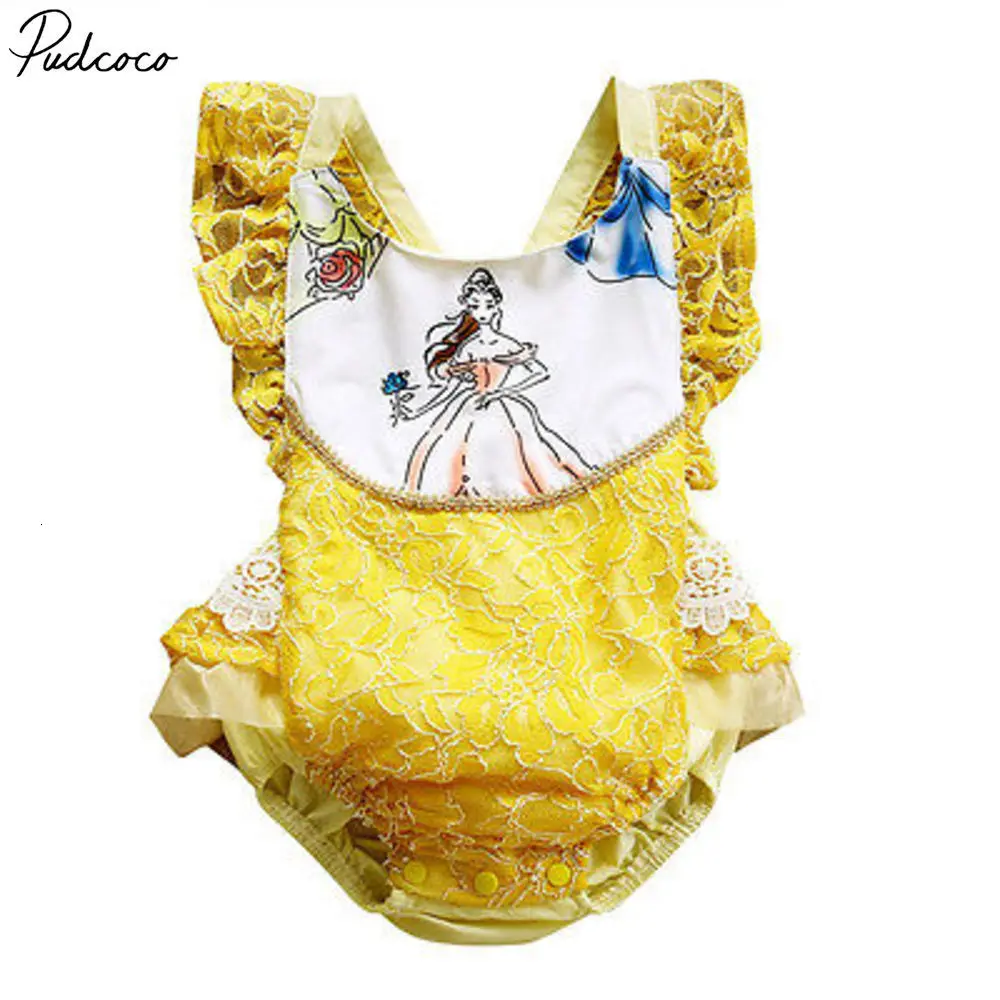 Pudcoco милые носки для новорожденных Одежда для маленьких девочек; летние кружевные платья без рукавов с вырезом на спине и Цельный боди на возраст от 0 до 24 месяцев