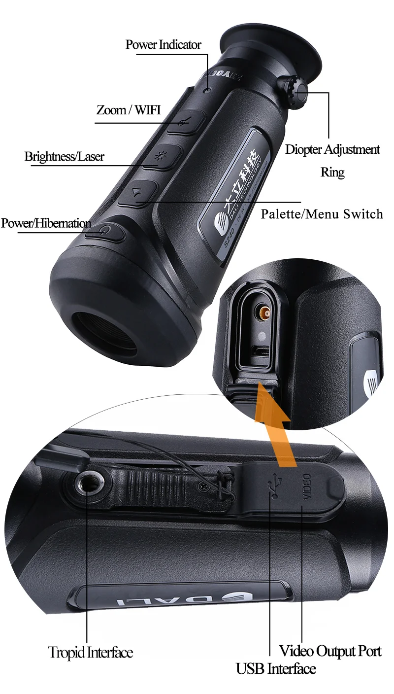 DALI S240 Thermal Security Surveillance Goggle monocular with WiFi Connection 