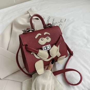 

2020 luxury women's smiling face bag handbag high quality shoulder strap Bag Fashion Handbag Clutch Satchel Bag lock decoration