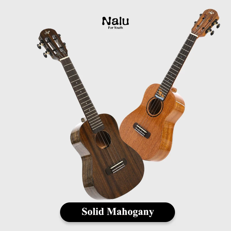Tenor concert Solid Mahogany ukulele 23/26 дюймов синий uku Black Hawaii 4 струнные гитарные Музыкальные