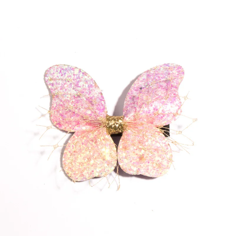 butterfly B 10 шт. модные блестящие градиентные радужные заколки для волос с бантом пастельные заколки для волос с бантом-бабочкой аксессуары для волос для принцессы - Цвет: butterfly B