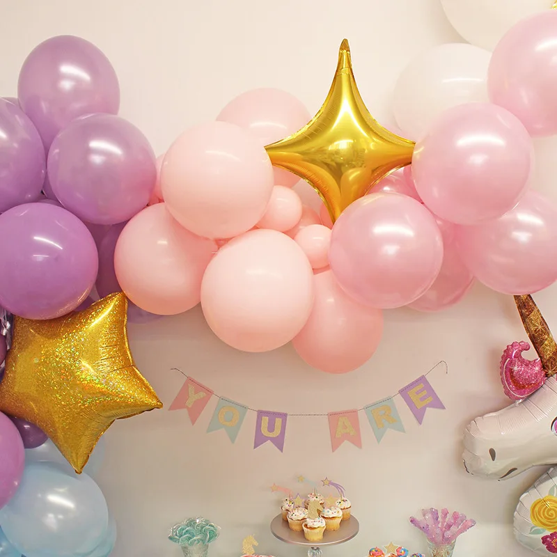 5 stücke/10 stücke 10 zoll kleine vier-stern aluminium film ballon geburtstag party hochzeit dekoration stern ballon frohes neues jahr – Detail 4