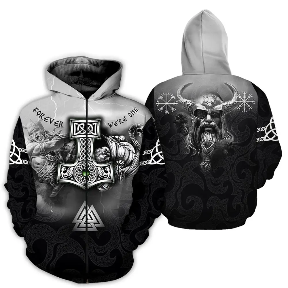 PLstar Cosmos 2019 New Fashion Men hoodies 3D All Over Printed Tattoo Viking Odin Hoodie Apparel Un