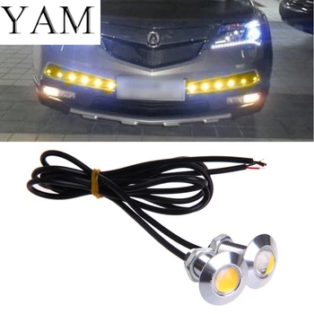 

YAM 1 Pair DC 12V 23mm Eagle Eye LED Daytime Running DRL Light Car Auto Lamp Yellow