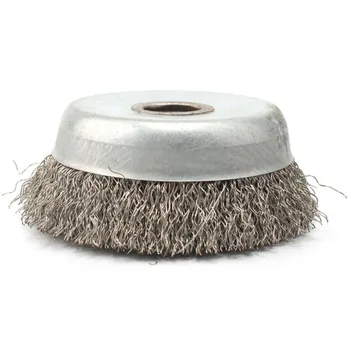 

85mm Stainless Steel Crimped Wire Cup Wheel Rust Removal Cleaning Brush New Arrivals Tool Accessories