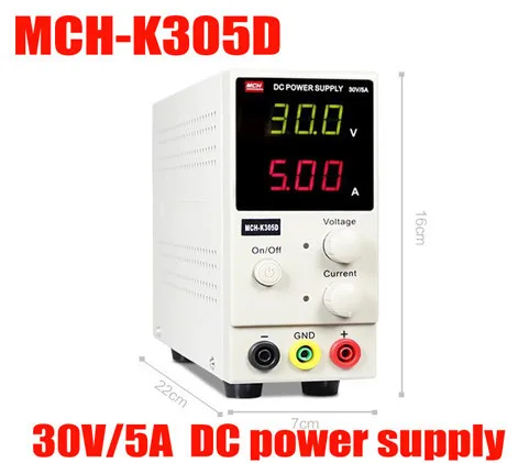 

New Design MCH-K305D Mini Switching Regulated Adjustable DC Power Supply SMPS Single Channel 30V 5A Variable MCH K305D