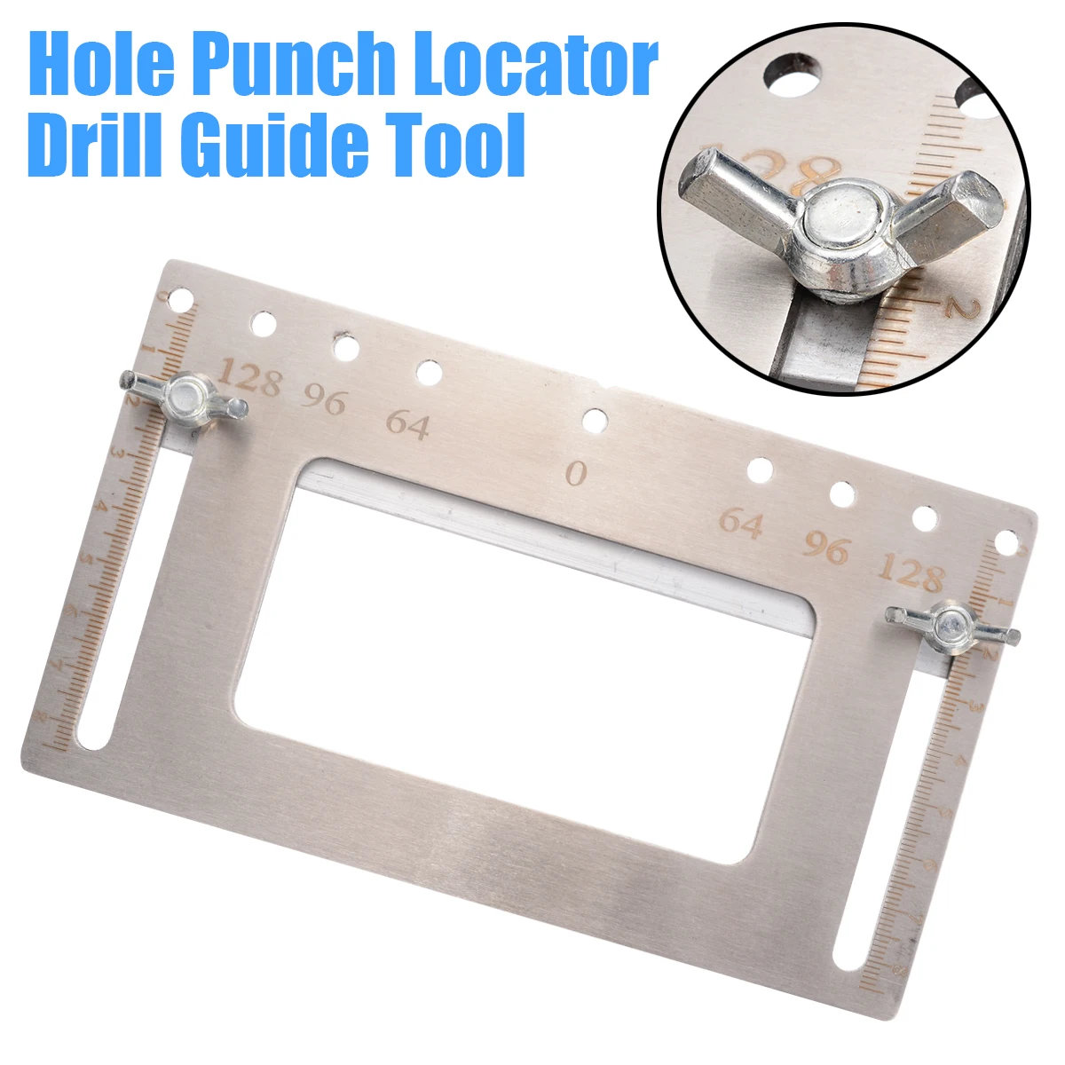 Ручка локатор дыр со шкалой установка шкаф двери шкафа из нержавеющей стали Дырокол Деревообработка инструменты украшения