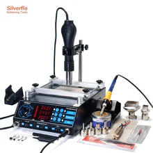 YIHUA 853AAA 1200W Preheating Station With Heat Gun Electric Soldering Iron PCB Preheater Desoldering Station