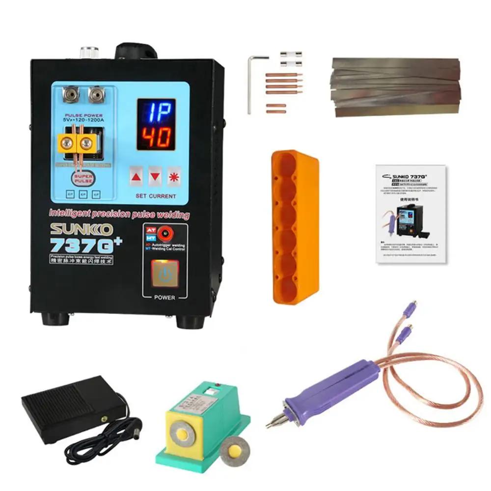 

Spot Welder Battery for 18650 14500 Lithium Batteries Automatic Pulse Spot Welding Machine with Pen Welding Foot Pedal Control
