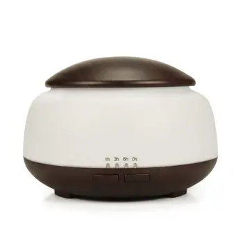 

Home LED 300ML Ultrasonic Air Humidifier Wood Grain with Remote Control Wood Grain Colorful Light Essential Oil Purifier 300