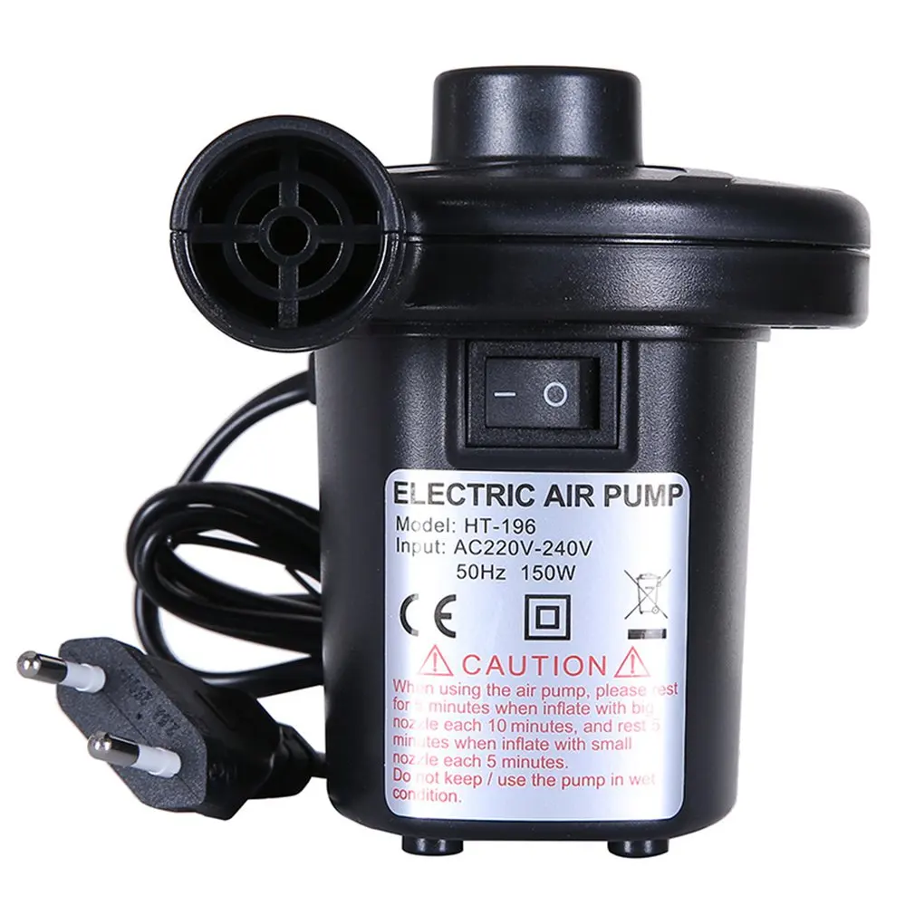 220V EU Plug For Home Use Inflatable Pump Electric Air Mattress Camping  Pump Air Compressor Portable Inflator Air Pump