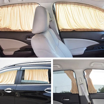 

Car Sun Shade Window SunShade Drape Visor Valance Curtain Windshield Shade Anti-mosquito Adjustable Foldable Summer Car Styling