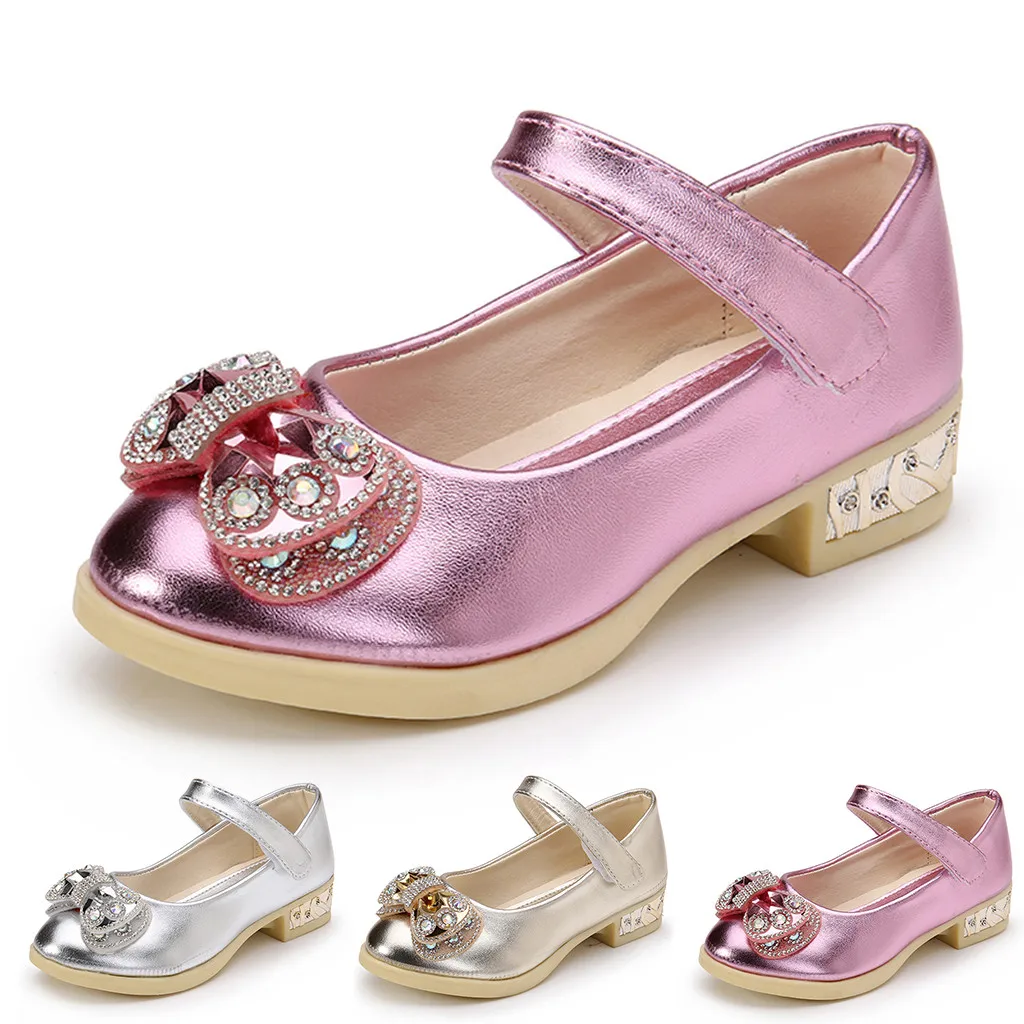 Обувь для девочек; детская обувь для маленьких девочек с украшением в виде кристаллов и бантиков; обувь для принцессы сандалии; sandalia infantil menina