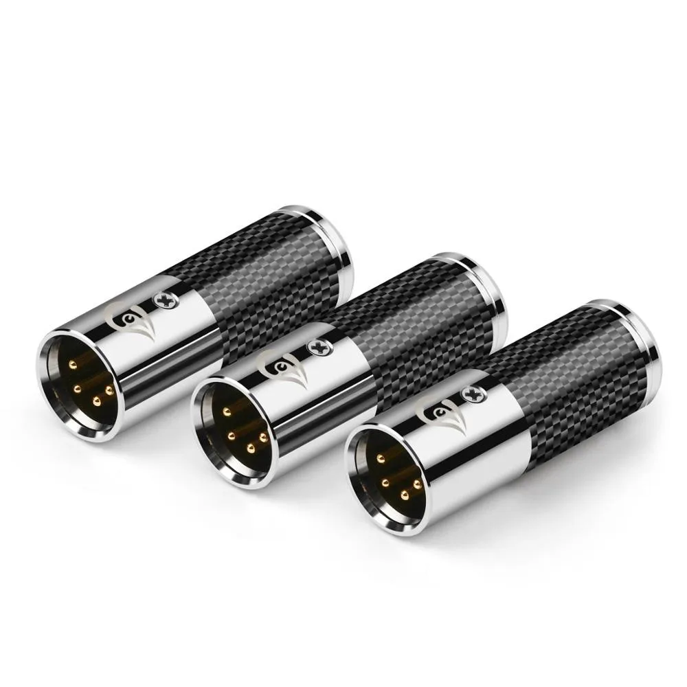 4-контактный разъем XLR штекер 2 5 мм 3 4 DAC декодирующий адаптер из углеродного