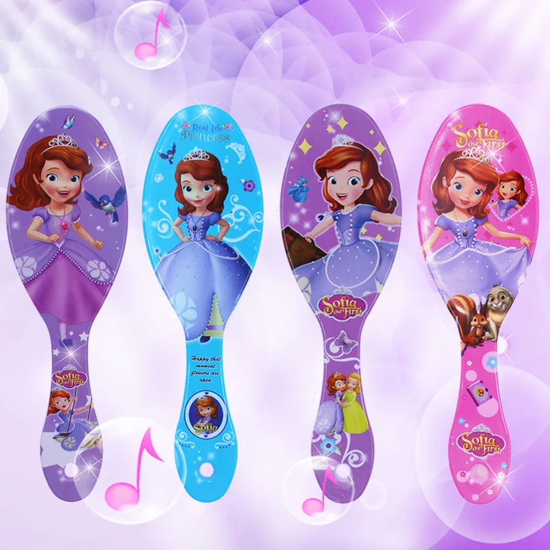 Disney мультфильм замороженная детская расческа Кукла Эльза аксессуары Массажная щетка с подушечкой, наполненной воздухом девочка подарок на день рождения воздушная Массажная Расческа детская расческа для волос - Цвет: Sofia random