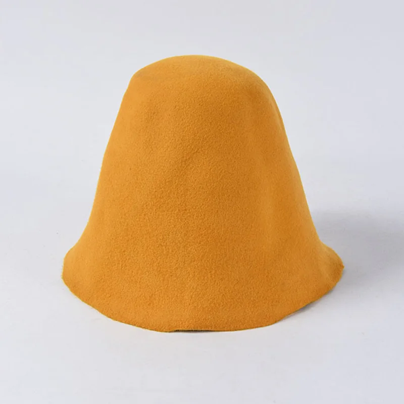 Classical Women Cloche Bucket Felt Hat 