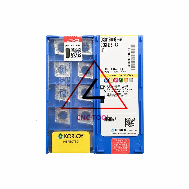 

CCGT120408-AK H01 10pcs Original Korea KORLOY Cutting Tool