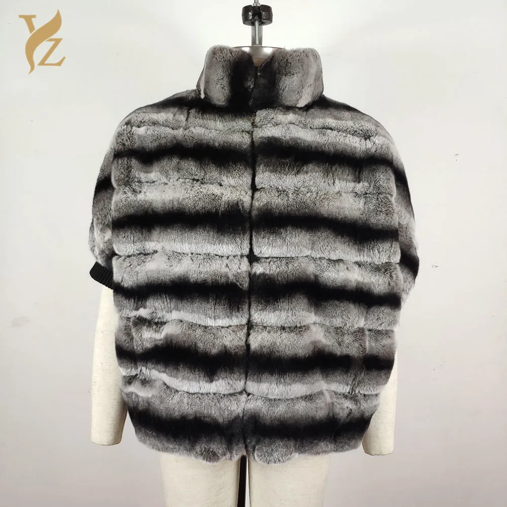 YZ. FURTURE природа шиншилла кролик рекс мех теплая зимняя высококачественная полная Пелт новая куртка из натуральной кожи модное женское пальто