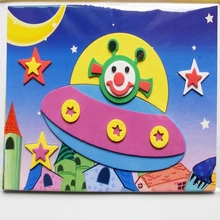 

10/5Pcs 3D EVA Foam Sticker Puzzle Game DIY Cartoon Animal Learning Education Toys For Children Kids Multi-patterns Styles shool