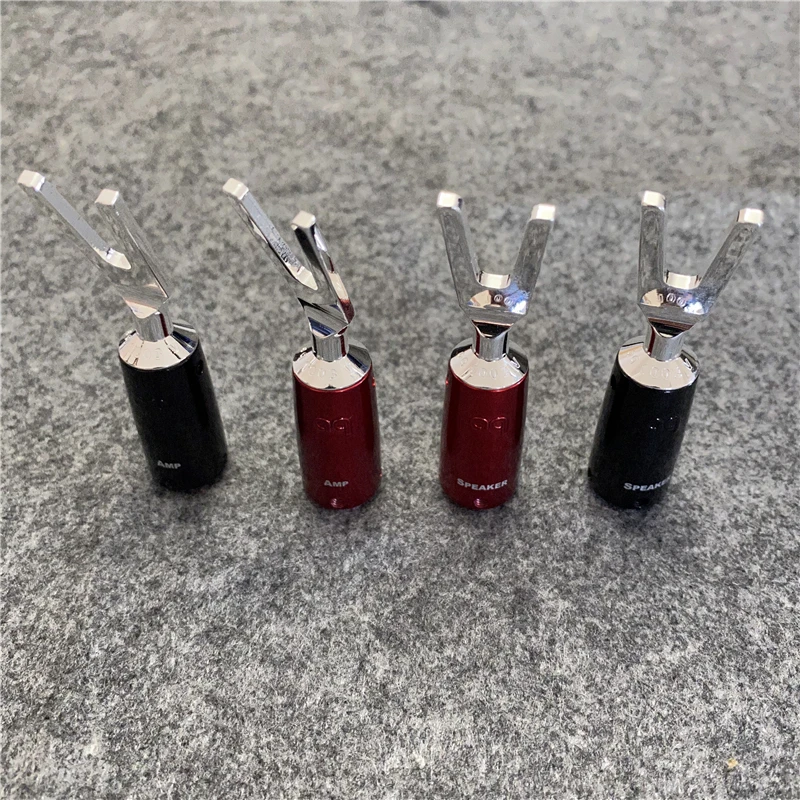 Conector para Faça Adaptador de Cabo de Áudio Oi-end Alto-falante Banana Plug Série Prata Spade Você Mesmo 1003 - Image 3