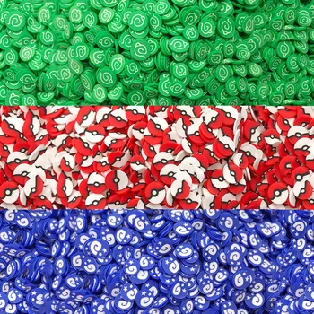 

50g Cartoon Anime Logo Round Slice Polymer Clay Sprinkles for Crafts Making DIY Crystal Mud Filling Material Nail Art Decor 5mm