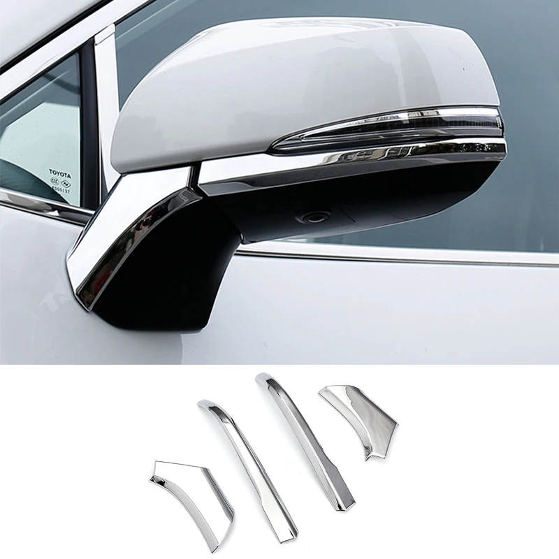 Window Door Cover Trim Car Rearview Mirror Protector For Toyota RAV4 XA50 RAV 4 XA 50 Hybrid Car Rearview Mirror Side Molding Cover Trim Accessories