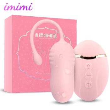 

2 in 1 USB Charging Tongue Anal Vibrator Nipple Massager Clit Sucking Vibrating Clitoris Stimulator Jump Egg Sex Toy For Women