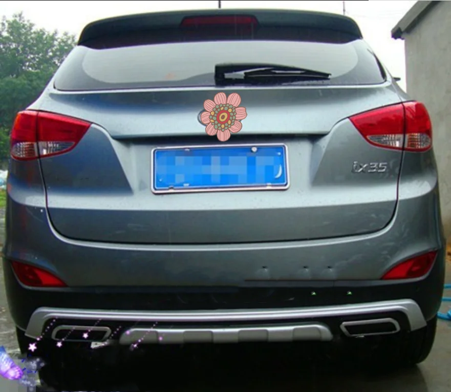 Автомобильный Стайлинг 2010- для hyundai IX35 автозапчасти АБС передний и задний бампер протектор противоскользящая пластина